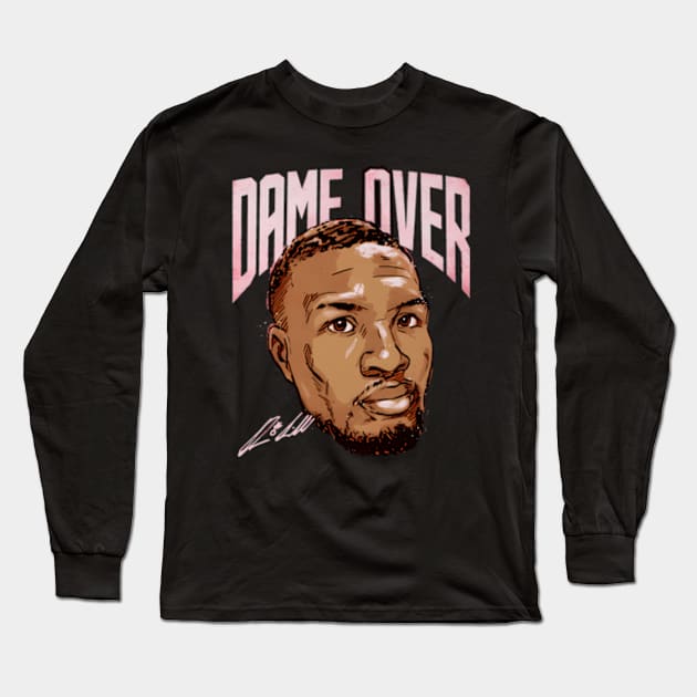 Damian Lillard Portland Dame Over Long Sleeve T-Shirt by binchudala